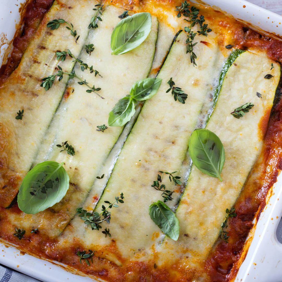 Lasagna di zucchine con pesto di radicchio RicetteDottLattuada.it