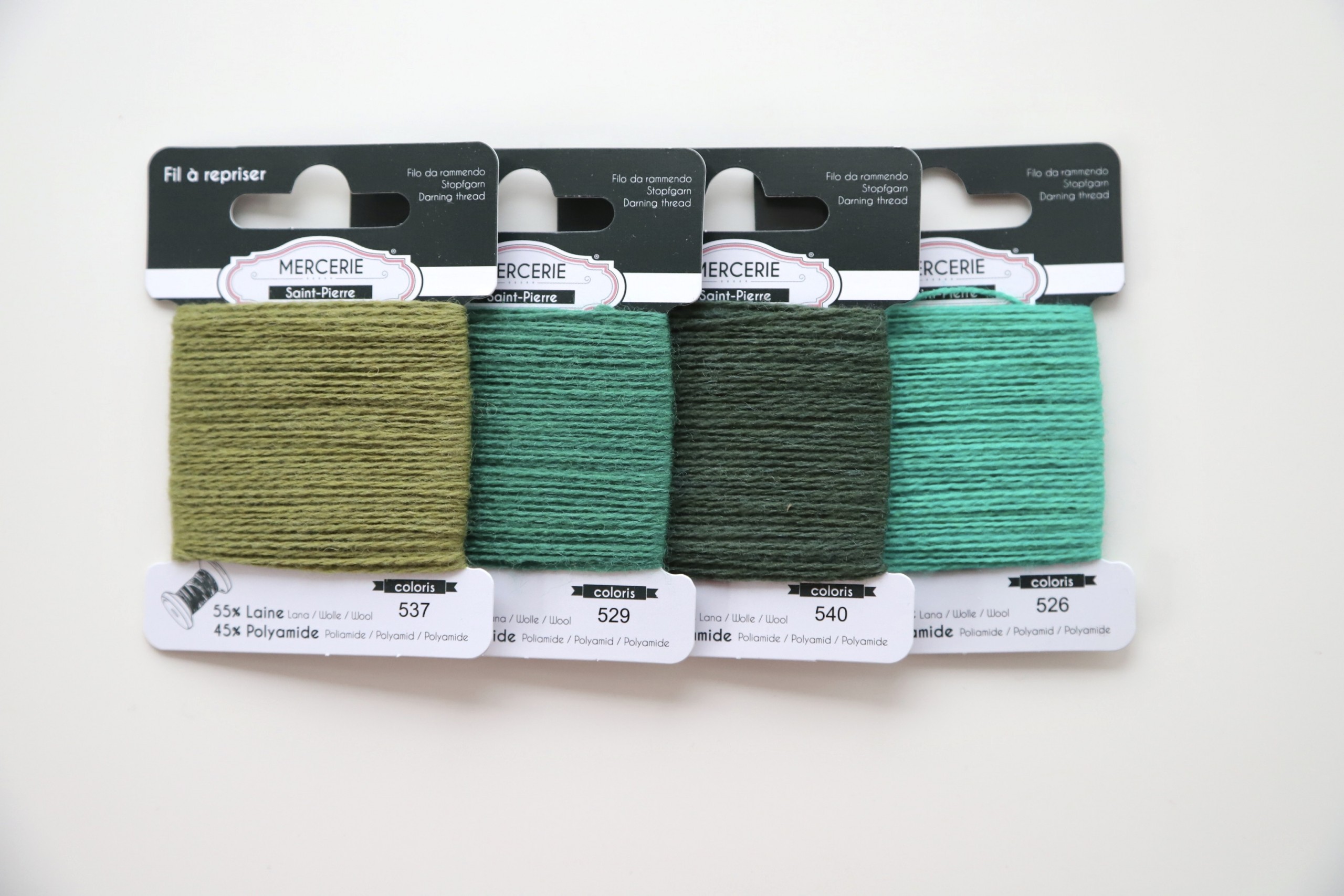 Darning Wool Wool/Polyamide Mending Yarn for Knitwear and Socks Dot