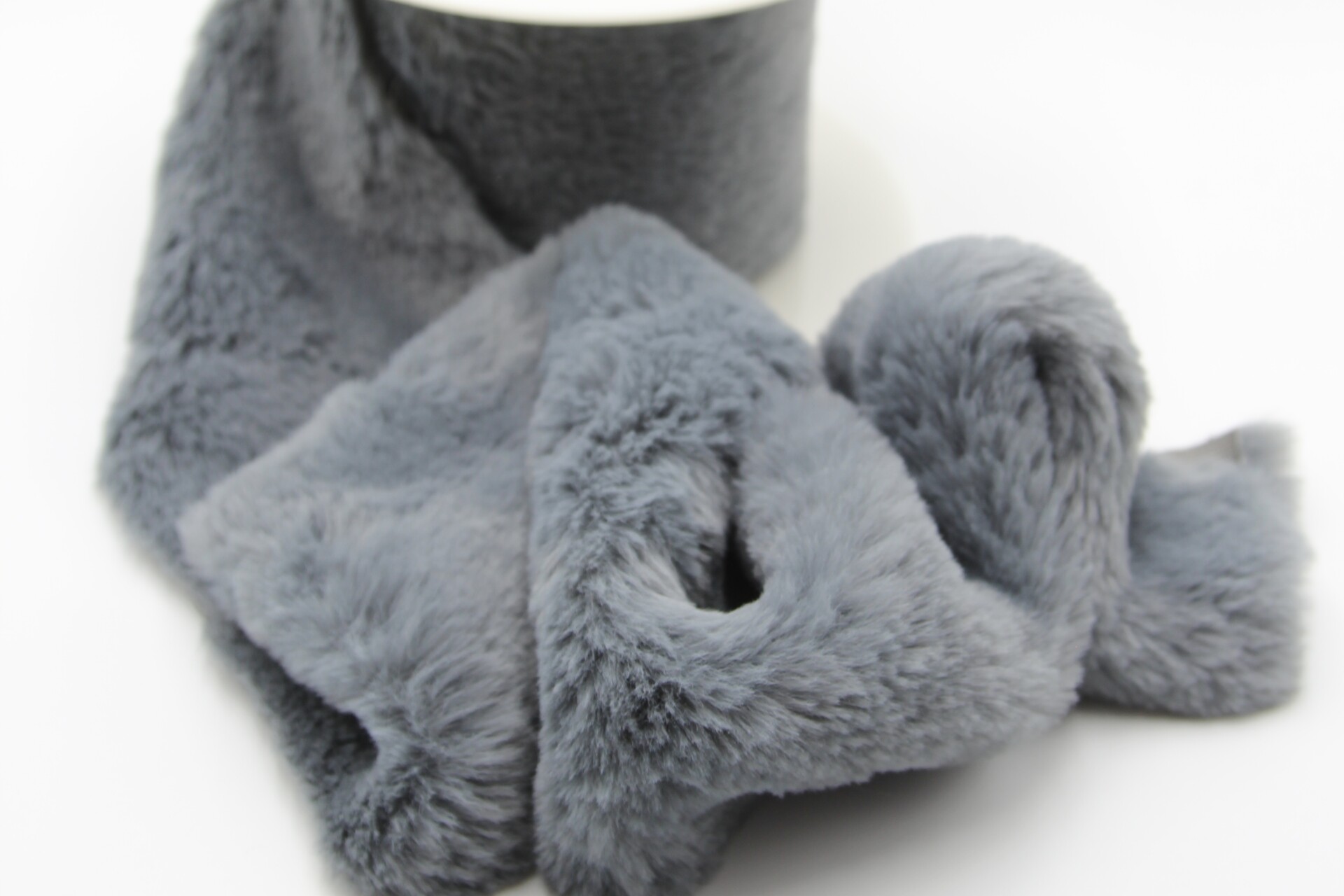 Grey Luxury Faux Fur Trim 10cm Wide Dot To Dot Studio