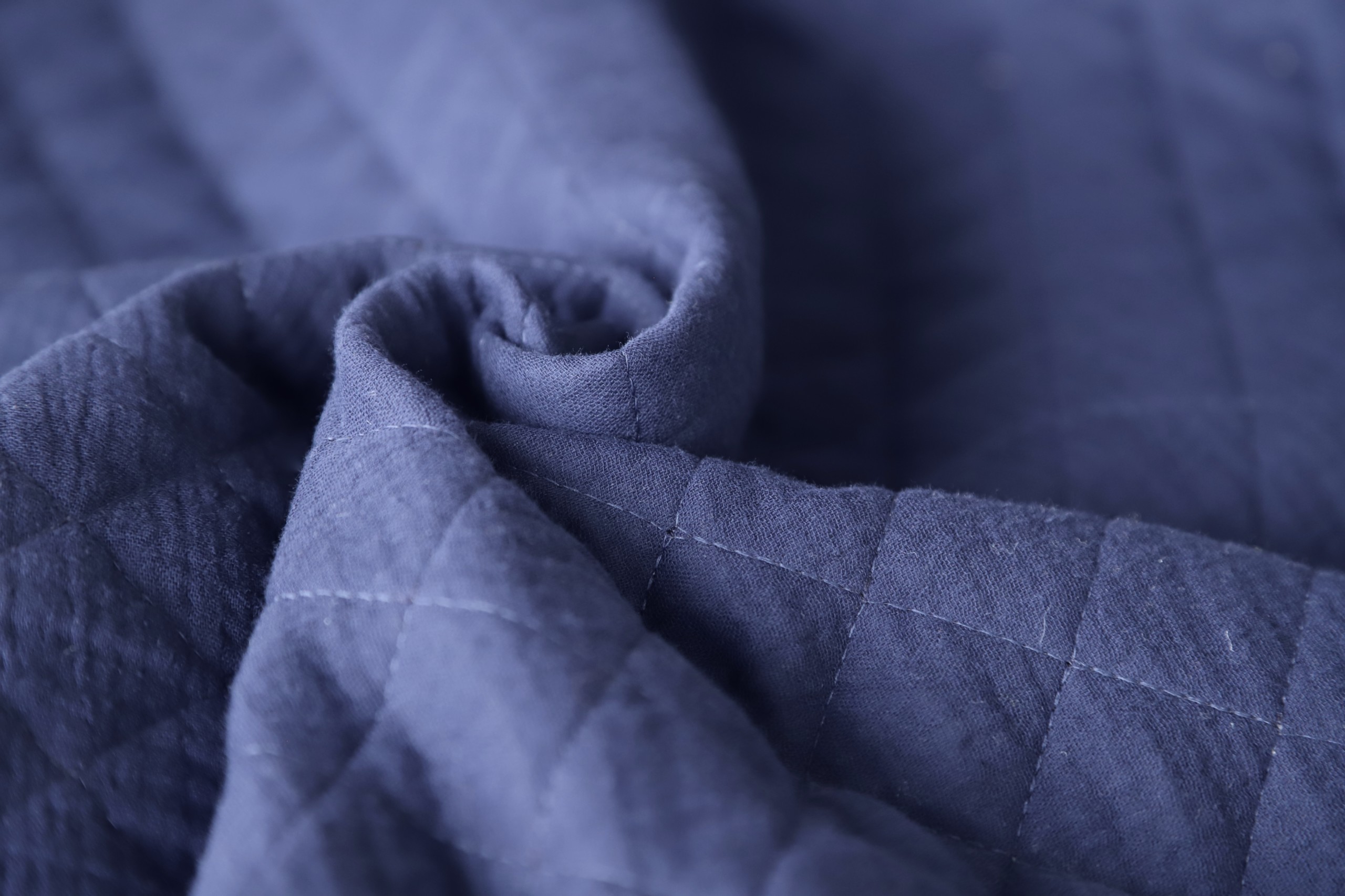 Quilted Double Gauze Navy Dot To Dot Studio