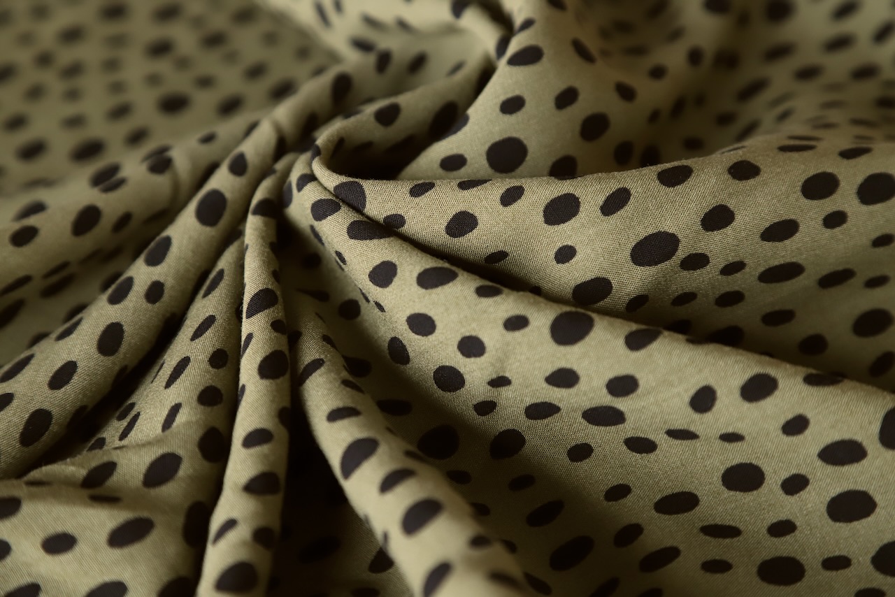 Olive Green with Black Spots Dot To Dot Studio