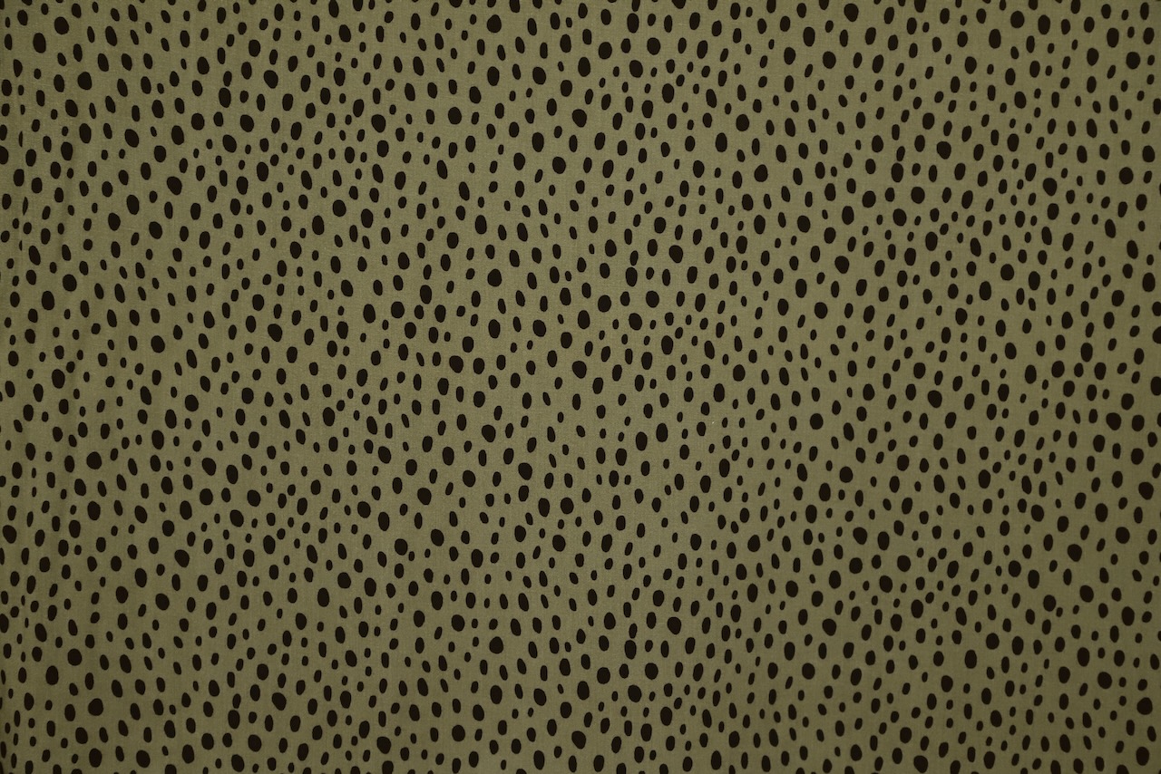 Olive Green with Black Spots Dot To Dot Studio