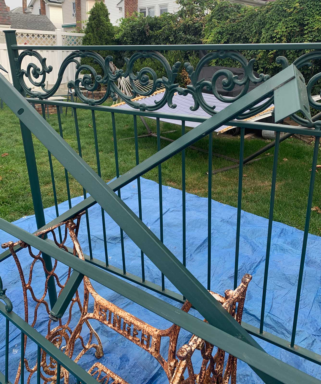 How To Paint Wrought Iron Furniture and make it new again! Double