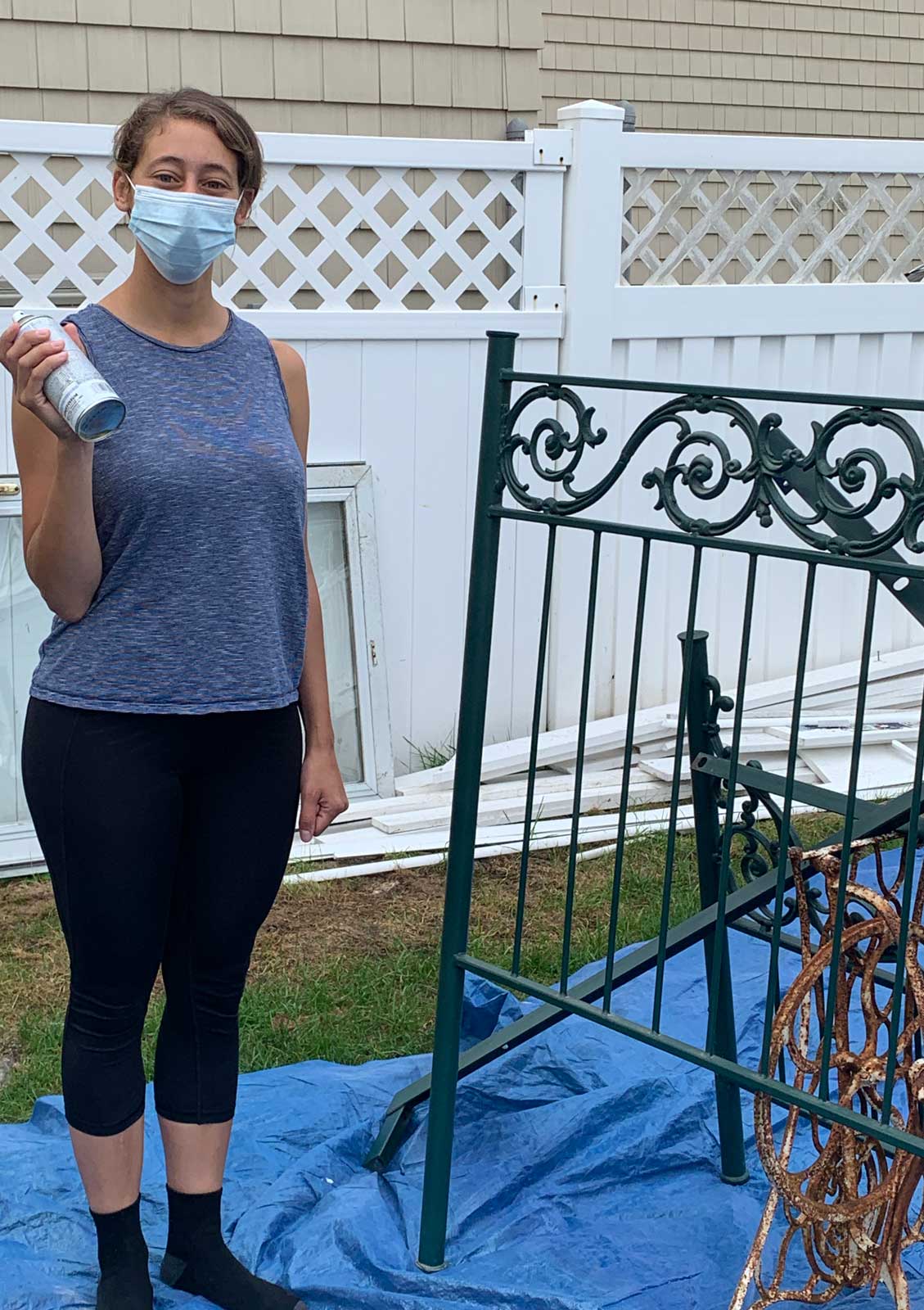 How To Paint Wrought Iron Furniture and make it new again! Double