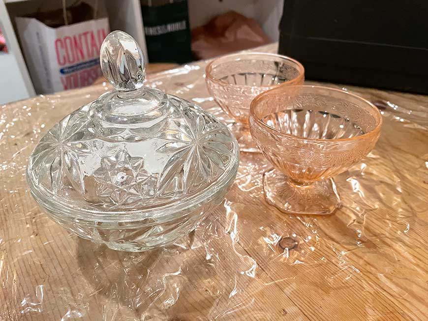 Candles In Vintage Glassware that you will love! Double Arrow Designs