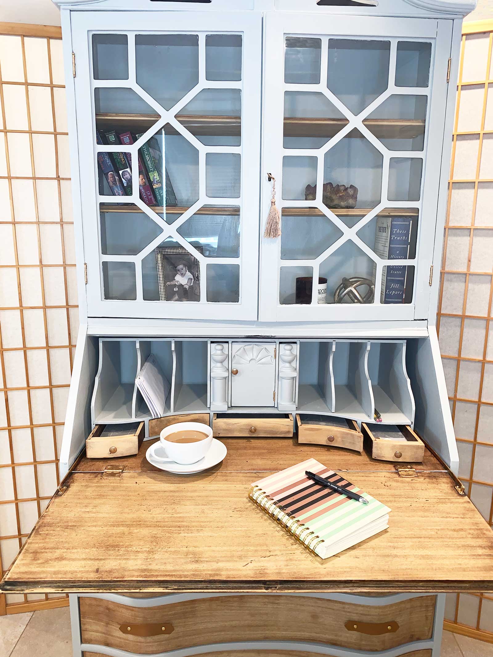 How to Refinish A Secretary desk Double Arrow Designs