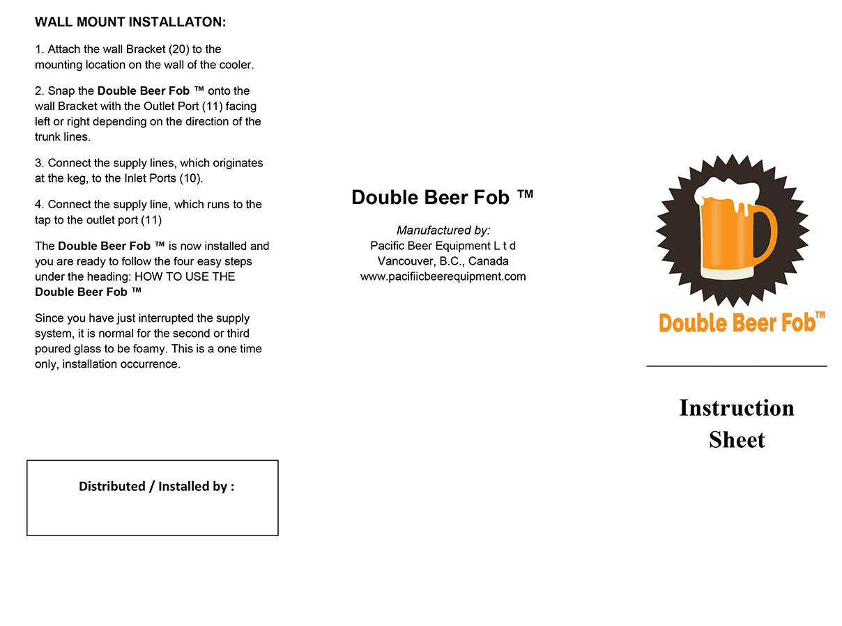 Instruction Sheet Double Beer Fob