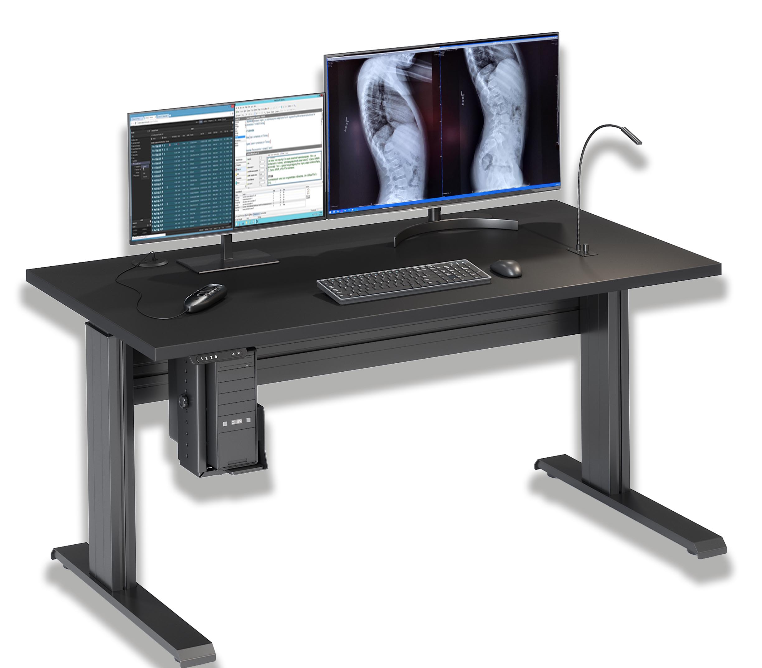 Phoenix Home Ergonomic Workstation Purpose Built Workstation for Radiology Double Black Imaging
