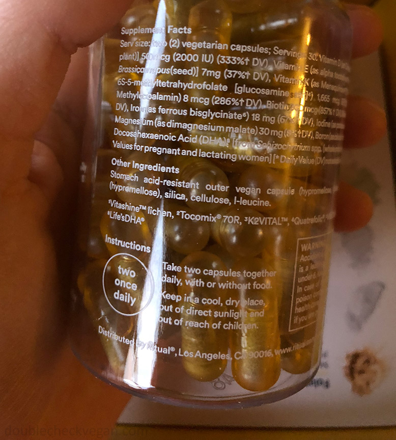 Ritual Essential Prenatal, a new vegan prenatal supplement