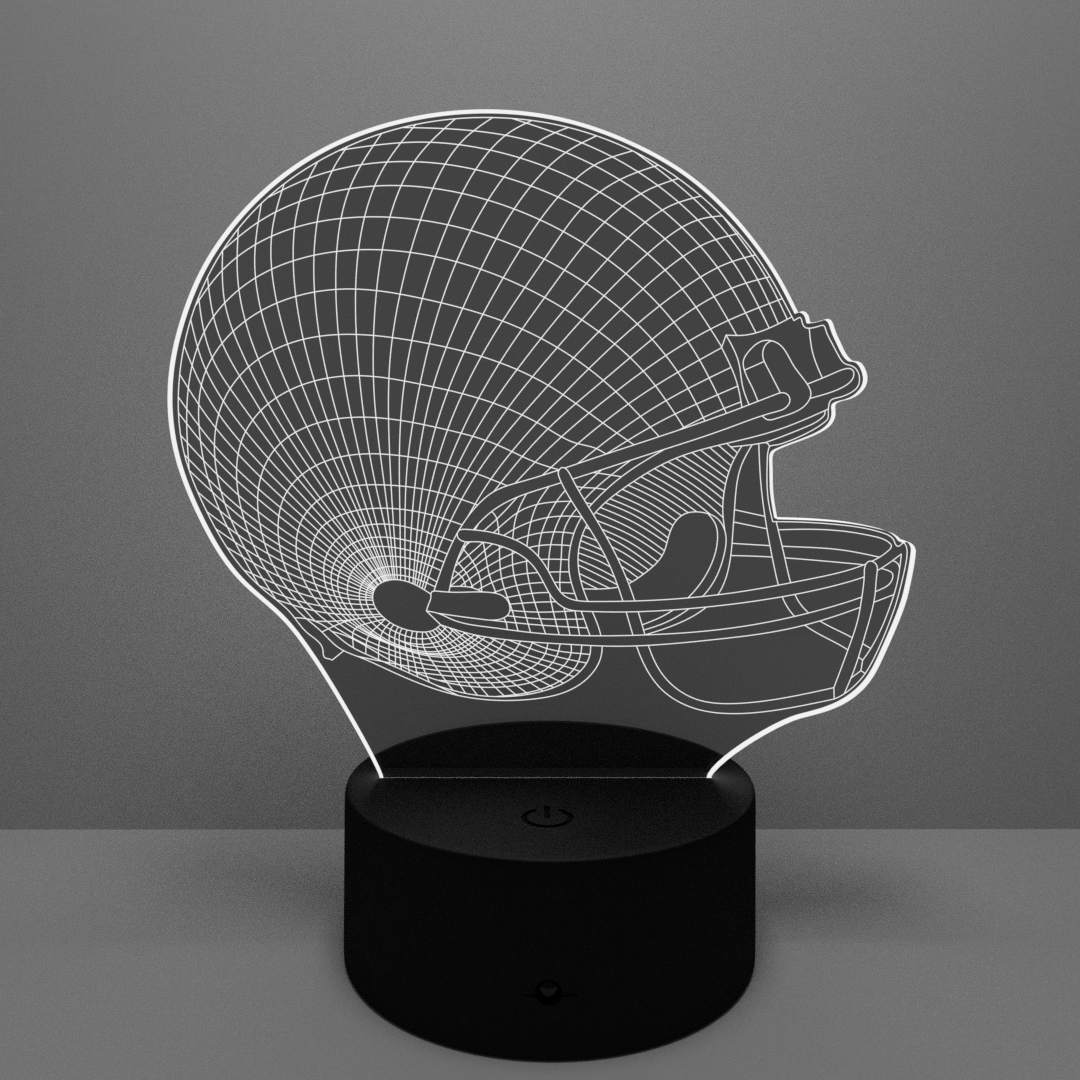Helmet LED Lamp Double Cut Designs LLC