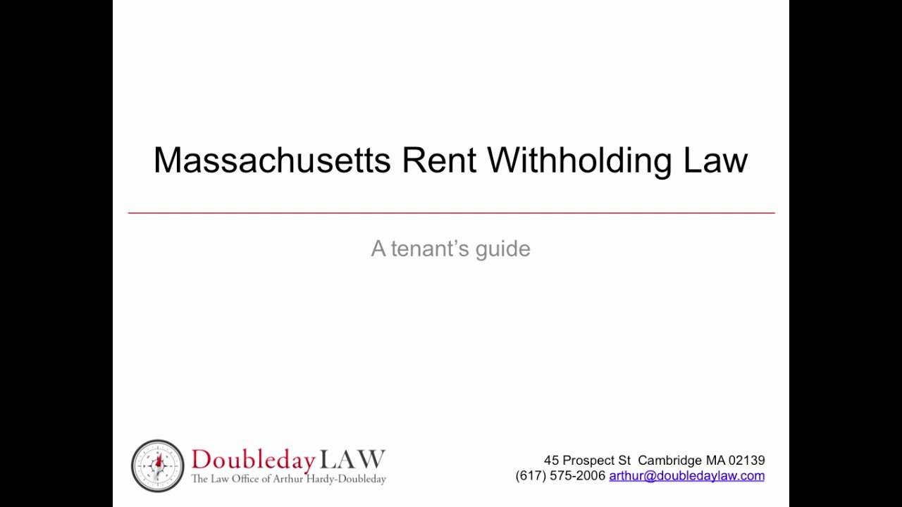 Can I Withhold My Rent in Massachusetts?