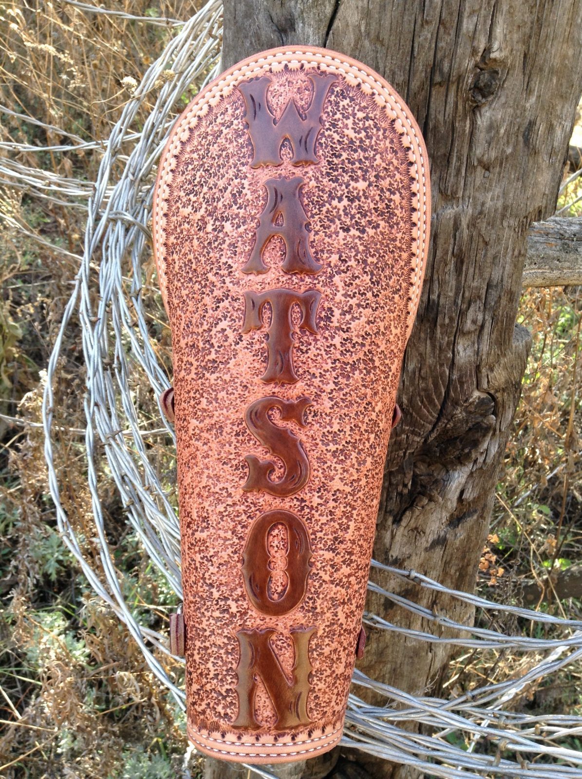 Custom Leather Welding Arm Pad/Cuff and Rod Pouches Double Eagle