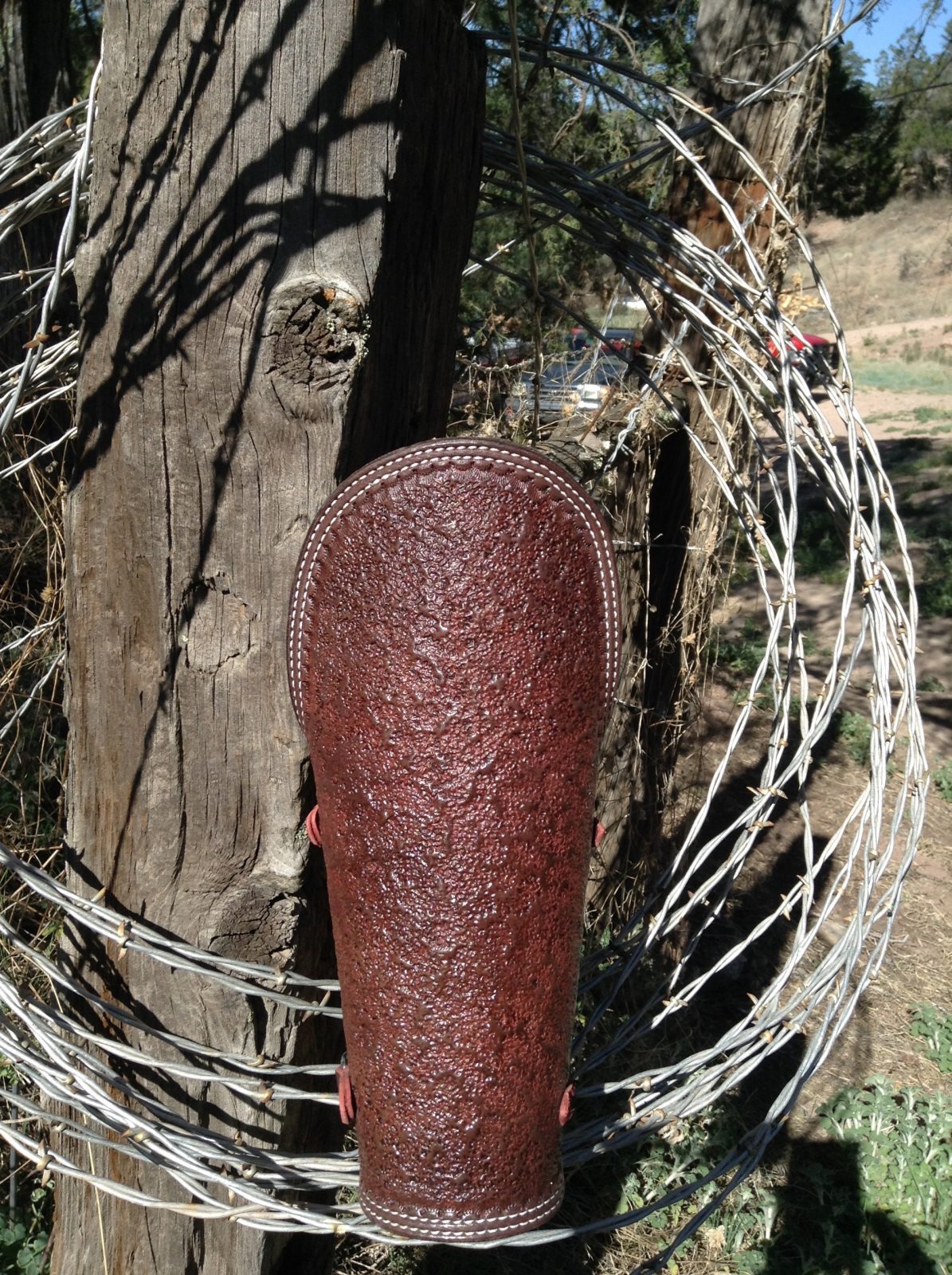 Custom Leather Welding Arm Pad/Cuff and Rod Pouches Double Eagle