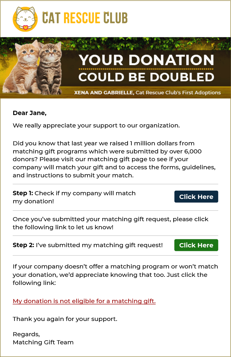 14 Types of Matching Gift Letters Every Nonprofit Should Send