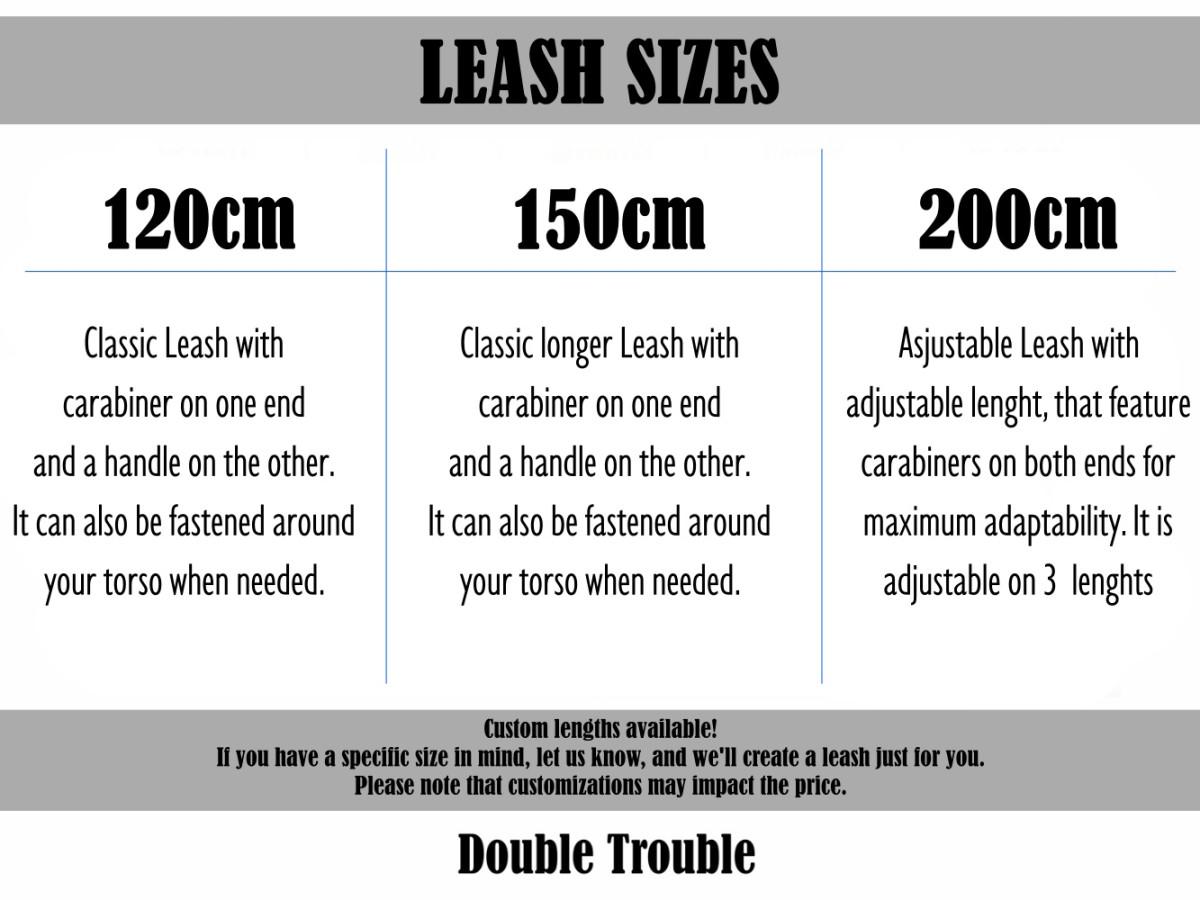 Dog Leash Size Guide DOUBLE TROUBLE