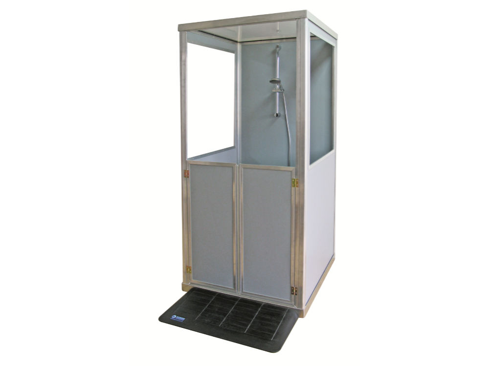 Douche huren tijdens verbouwing, tijdelijke douche verbouwing, huren