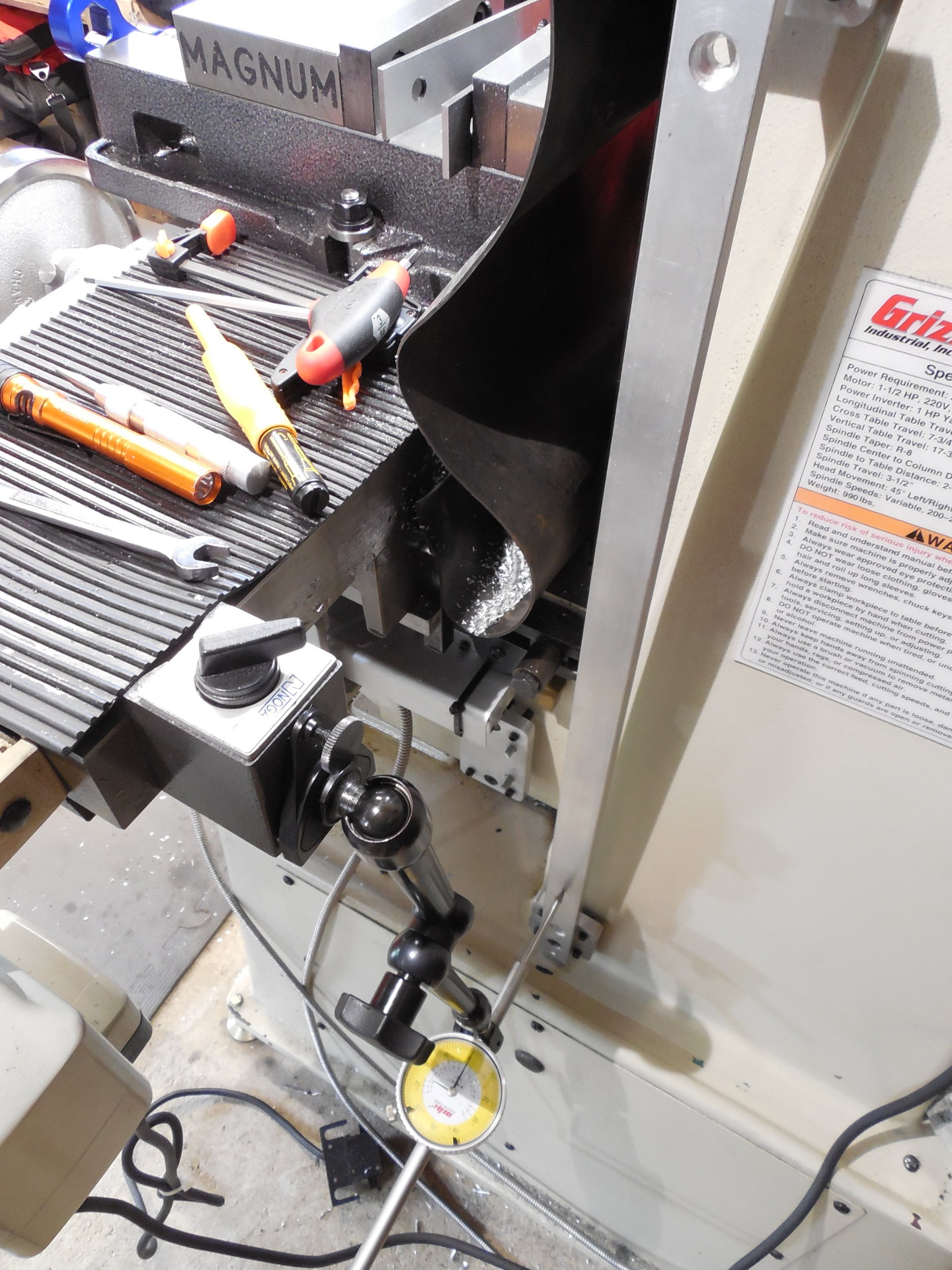 Grizzly G0678 Knee Mill DRO Install Z Axis · Not Another Home Shop Blog