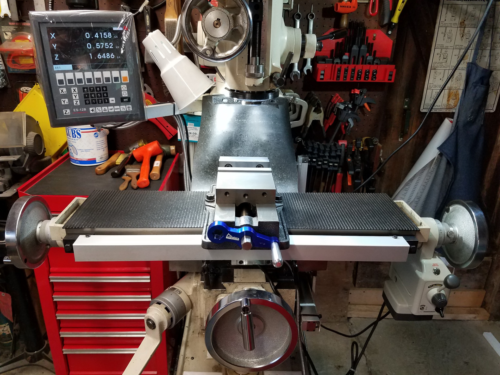 Grizzly G0678 Knee Mill DRO Install X Axis · Not Another Home Shop Blog
