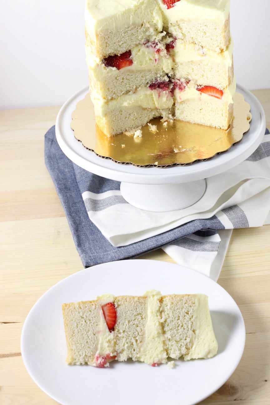 Berries and Cream Layer Cake DoughEyed