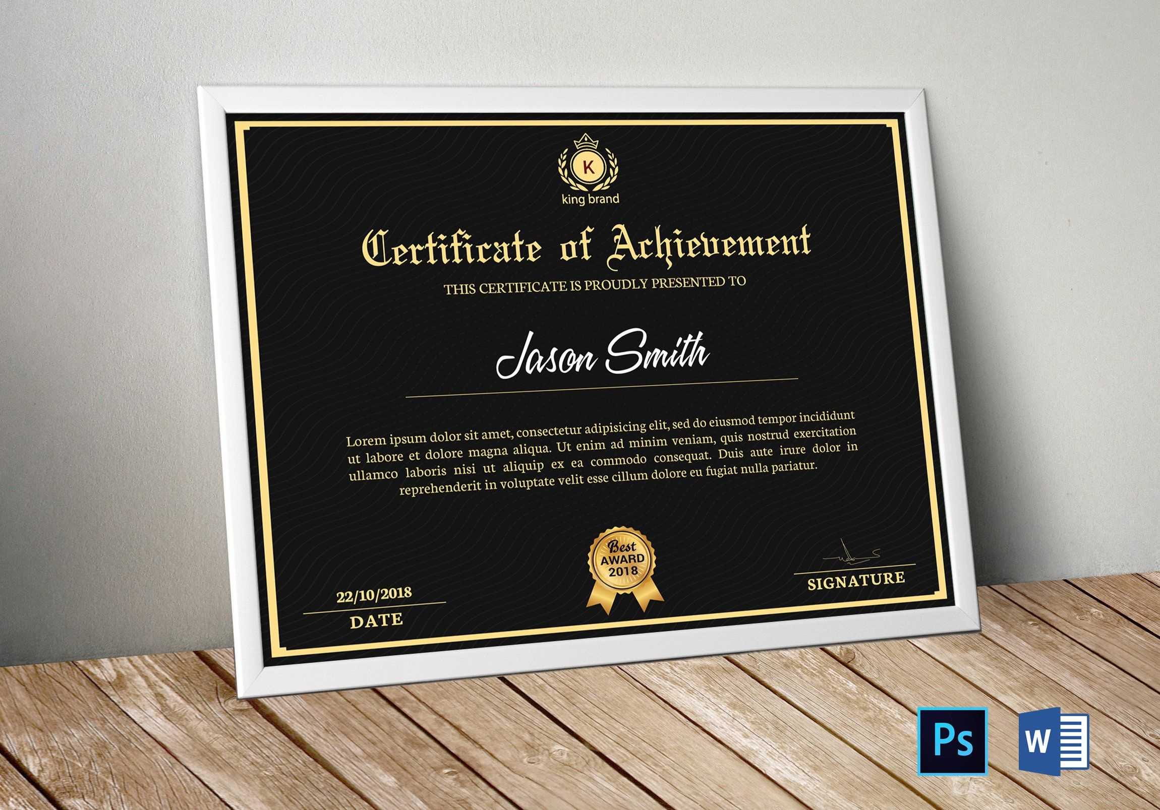 Commemorative Certificate Template