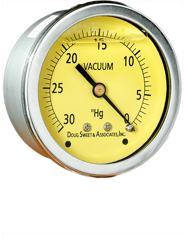 Vacuum Gauge (Rear) — 2½” Diameter Doug Sweet & Associates
