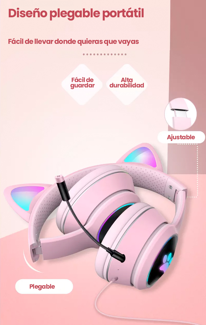 Auriculares Gaming Cat Ear AKZ022 dovanos