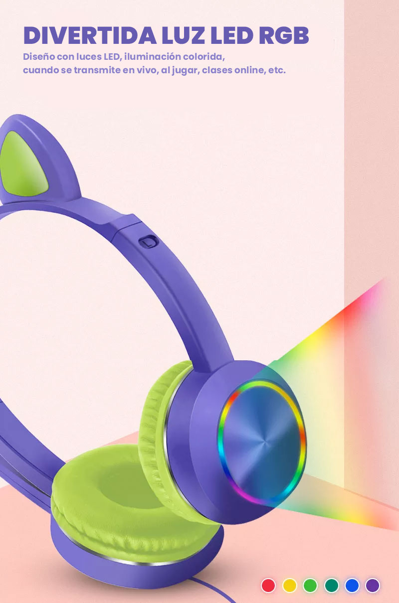 Auriculares Gaming Cat Ear AKZ020 dovanos