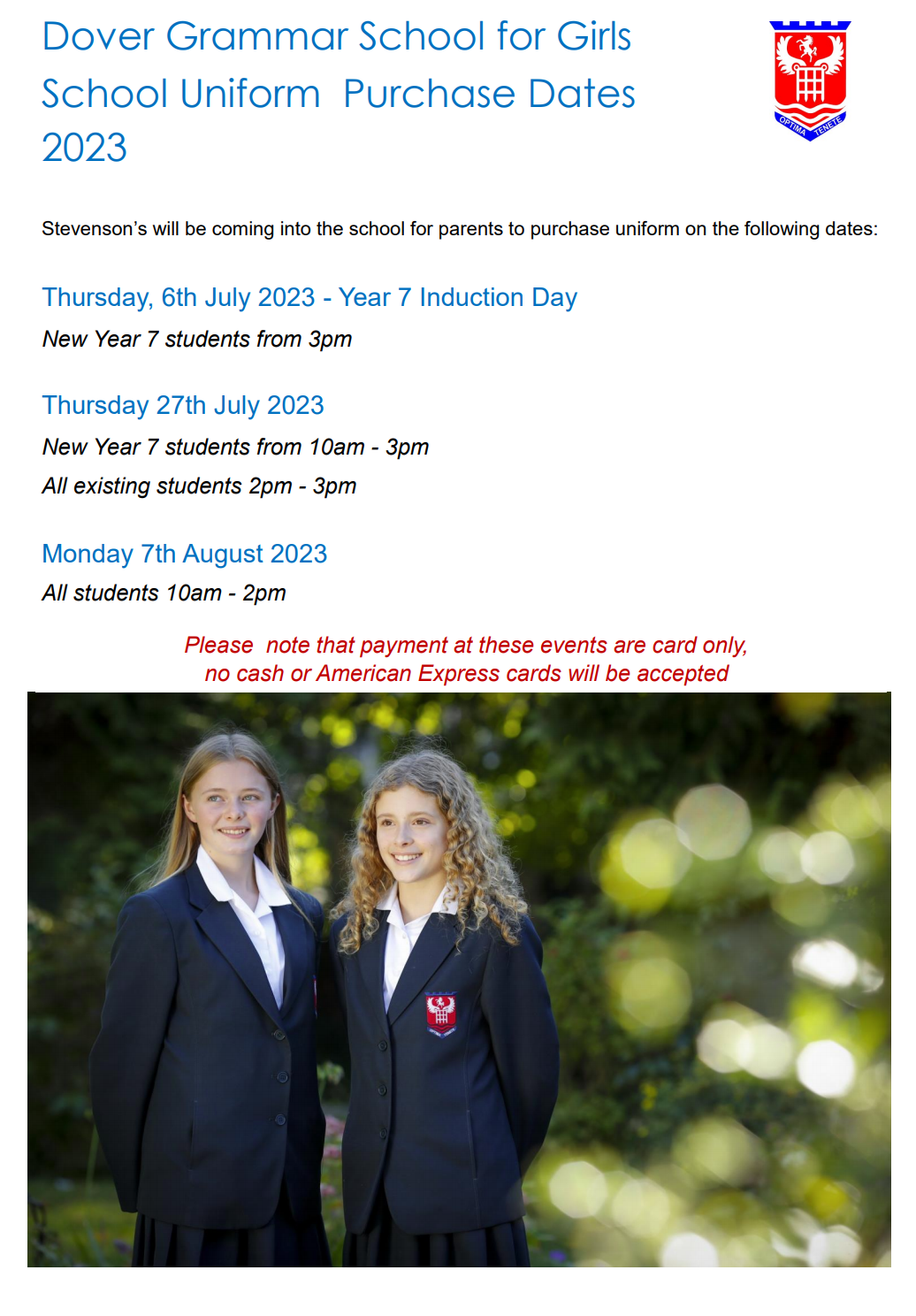 Uniform Dover Grammar School for Girls