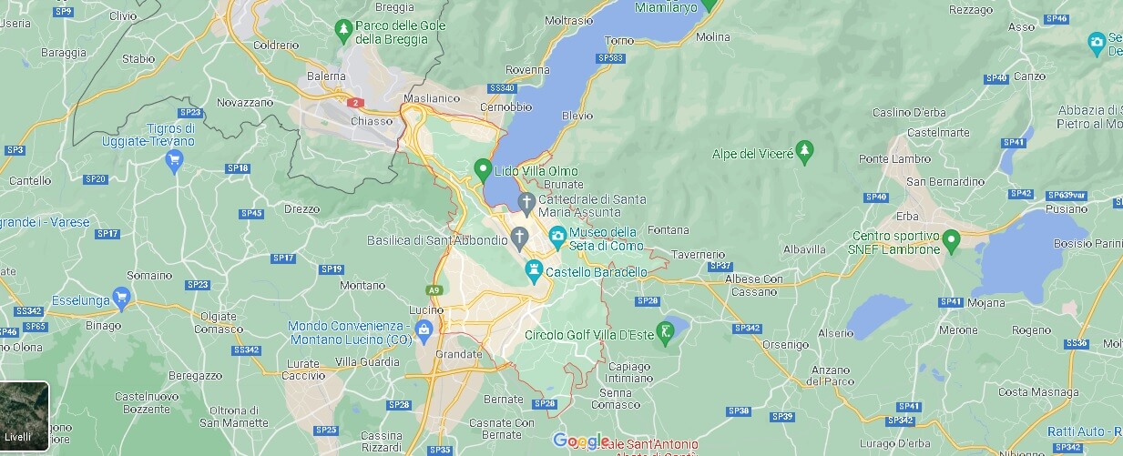 Dove si trova Como? Mappa Como Dove si trova