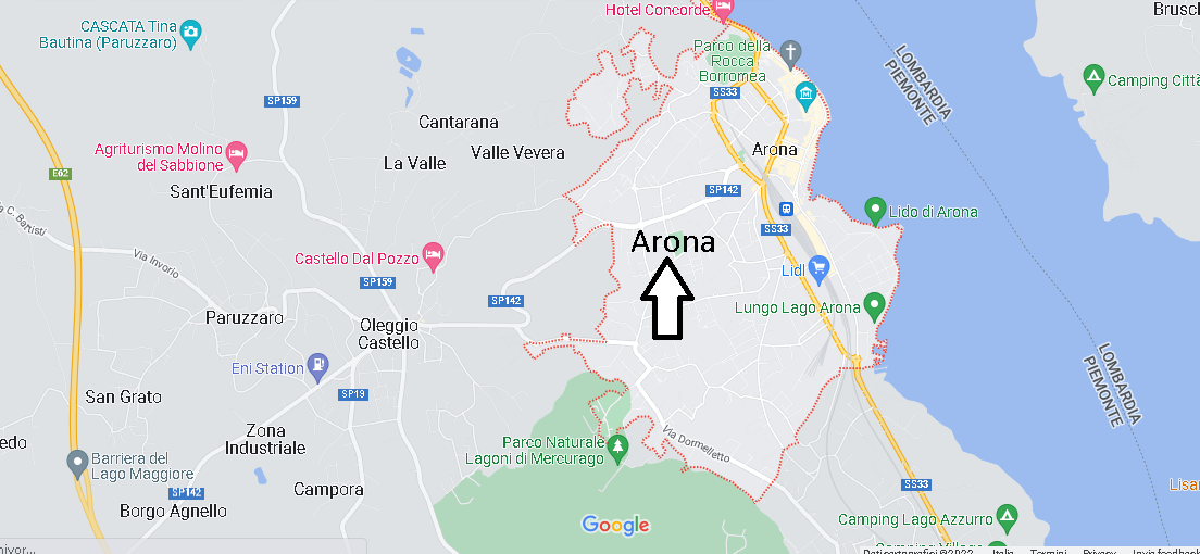Dove si trova Arona Italia? Mappa Arona Dove si trova