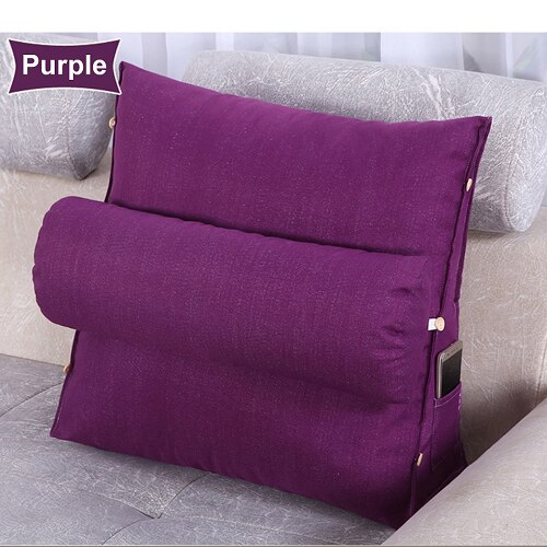 Back Support Pillow with Side Pocket