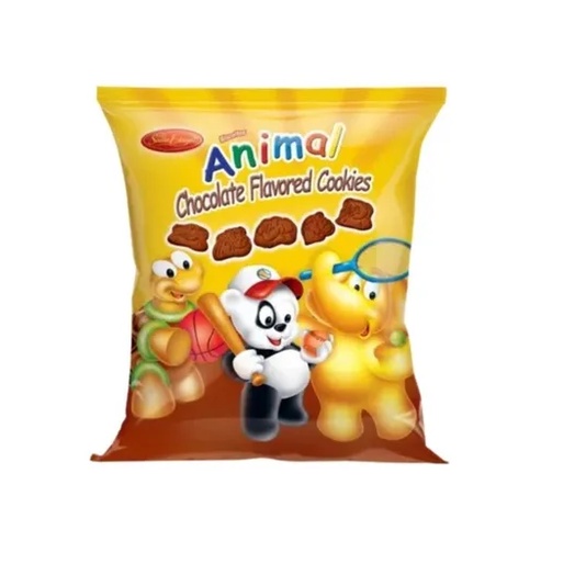 Biscoito Bolacha Lanchinho Escolar Animal Sabor Chocolate 100g Santa