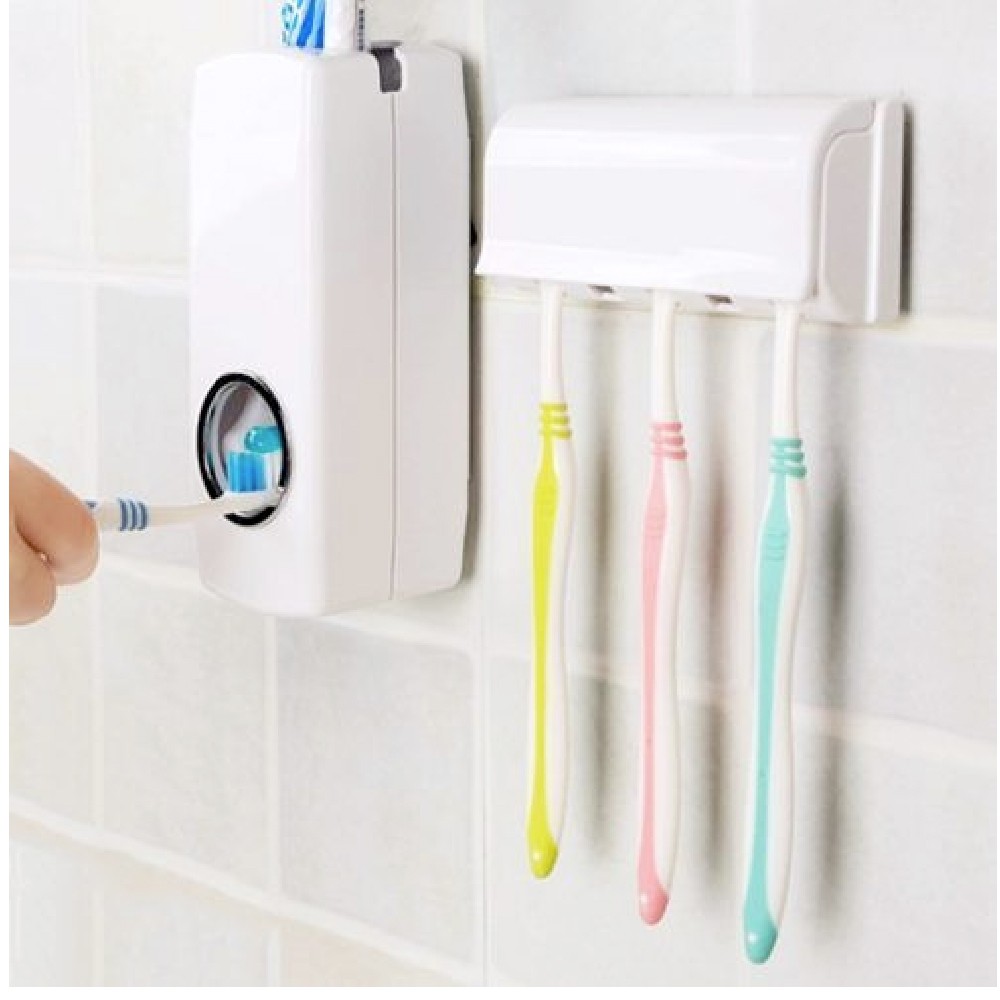 Dispenser Aplicador Creme Dental Pasta Dente Suporte Escovas Shopee