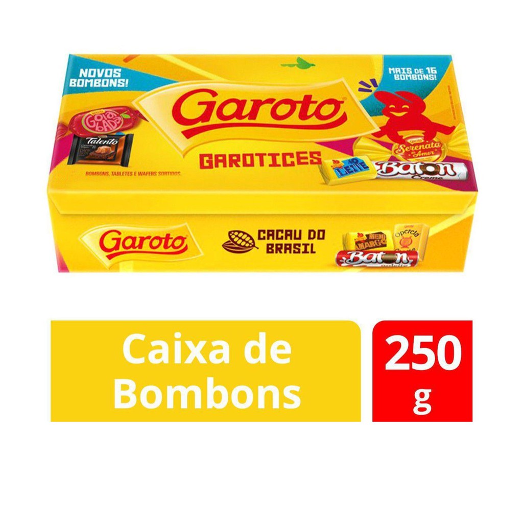 Caixa de Bombons sortidos Garoto 250g Shopee Brasil