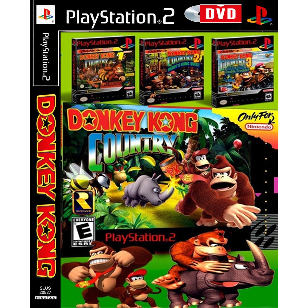 Donkey Kong Contry Trilogy Playstation 2 Jogo em Disco Shopee Brasil
