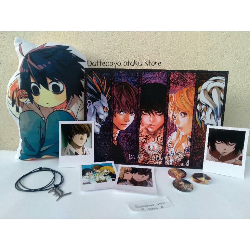 Kit Death Note Box Death Note placa Boton polaroids pelúcia Light