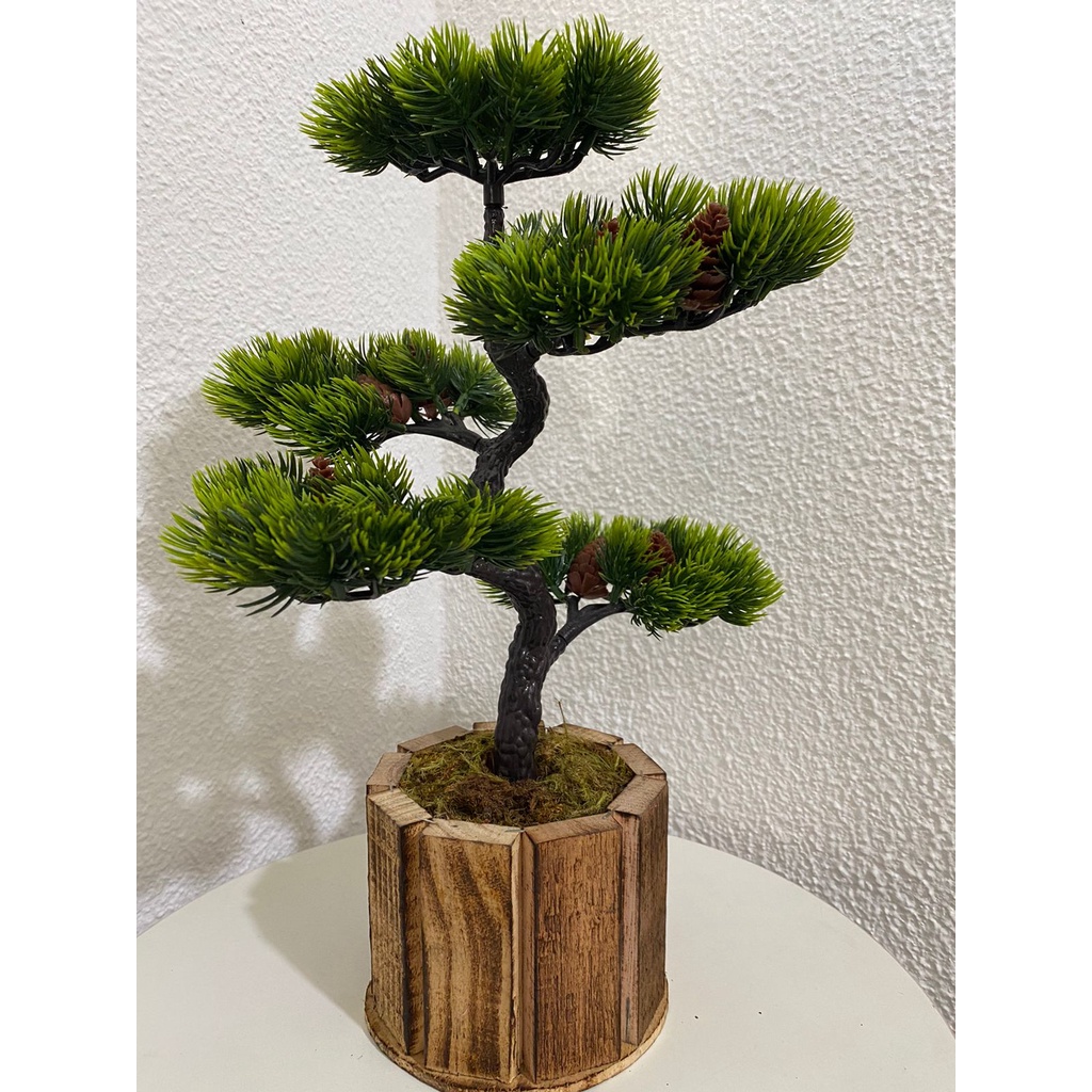 BONSAI REALISTA ARTIFICIAL GRANDE FOLHAS VASO cerâmica Escorrega o
