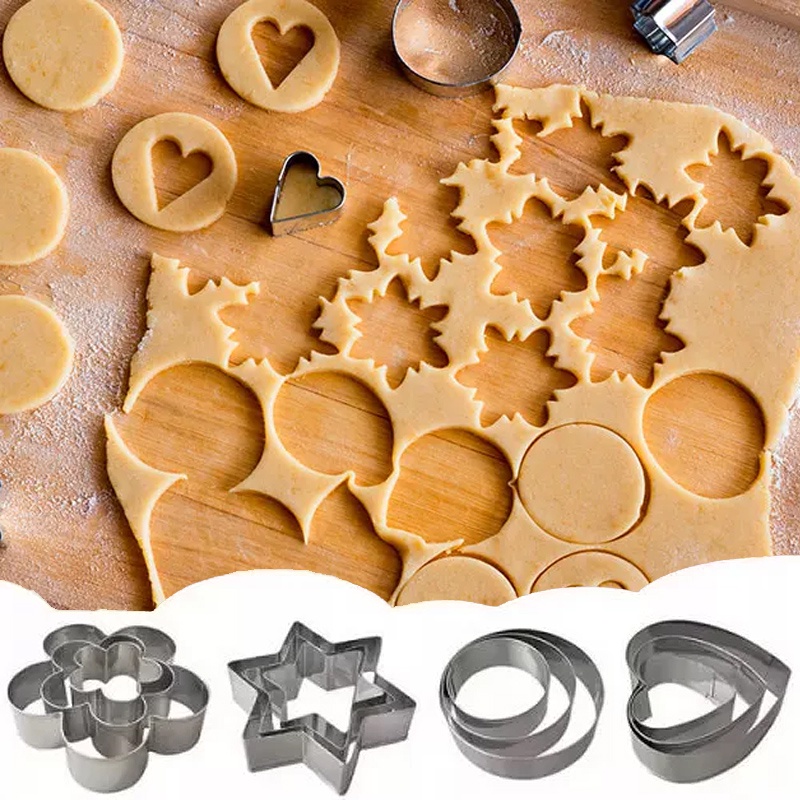 Molde Para Pasta Americana e Biscoitos Inox Diversos Modelos Shopee