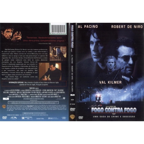 DVD Original Fogo Contra Fogo (Al Pacino, Robert De Niro e Val Kilmer