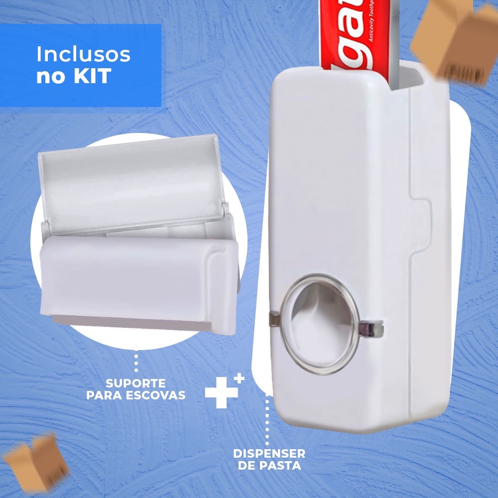 Dispenser Aplicador Creme Dental Pasta Dente Suporte Escovas Shopee