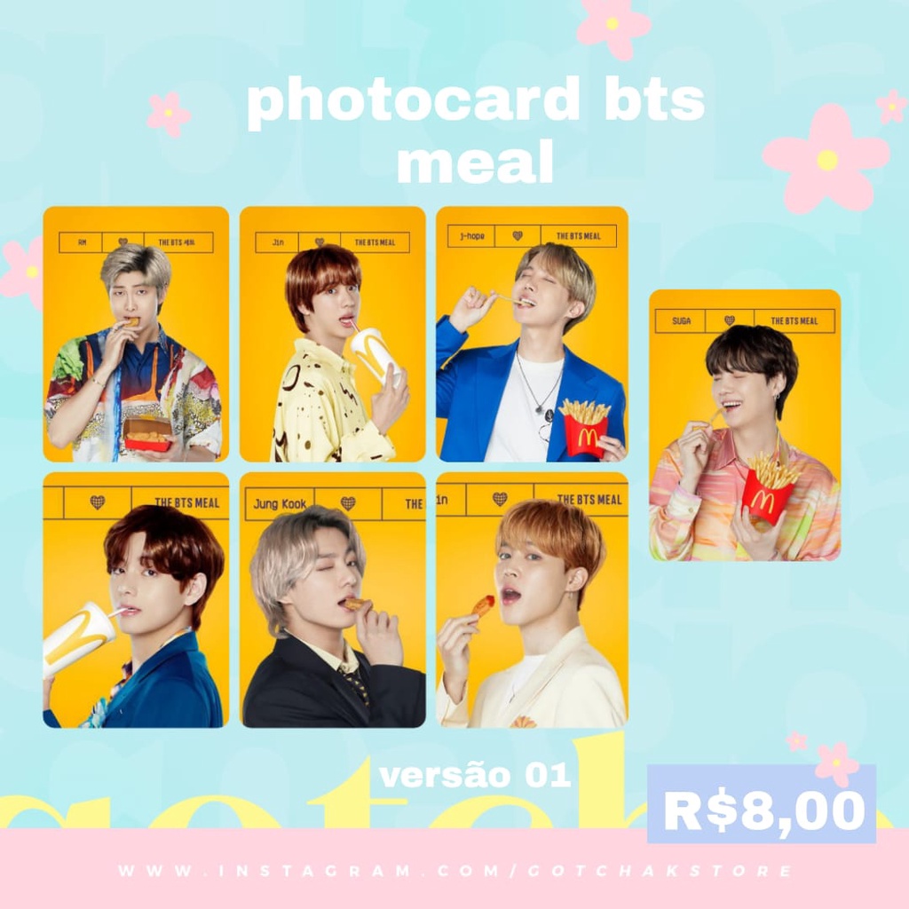 Photocard Bts Meal Kpop Card Shopee Brasil