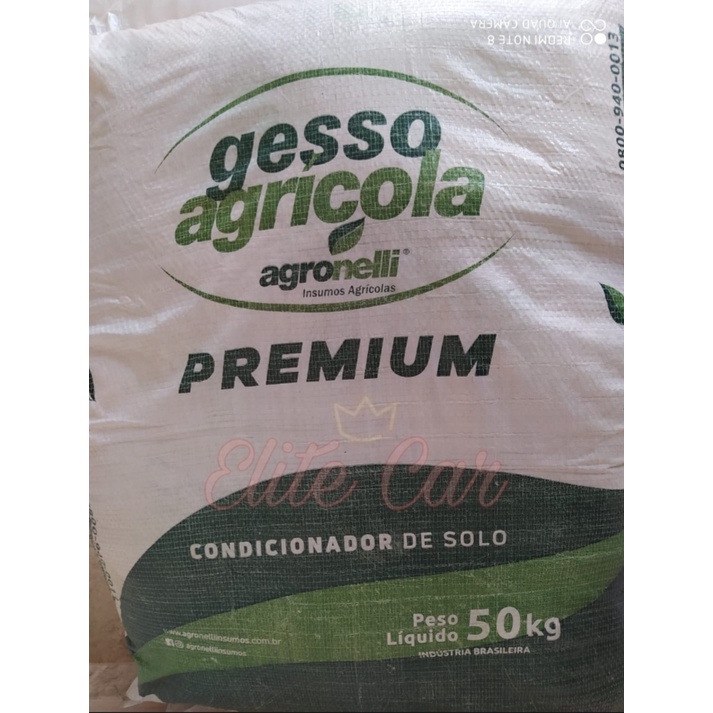 Gesso agrícola Agronelli 10kg Aumenta a resistência contra pragas e