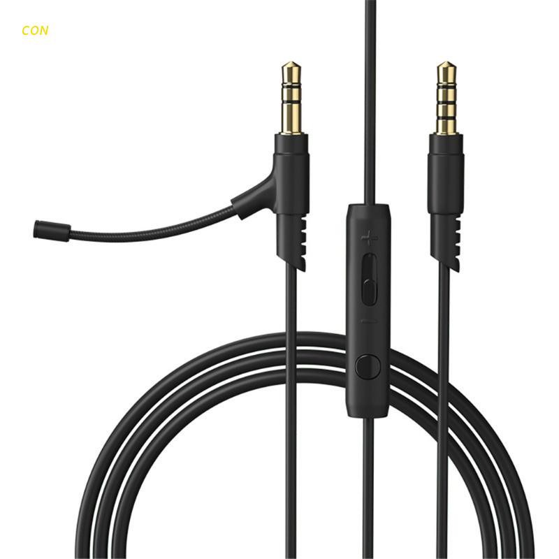 CON 1.2M Boom Microphone Cable Mic For 3.5mm Headphone With Condenser
