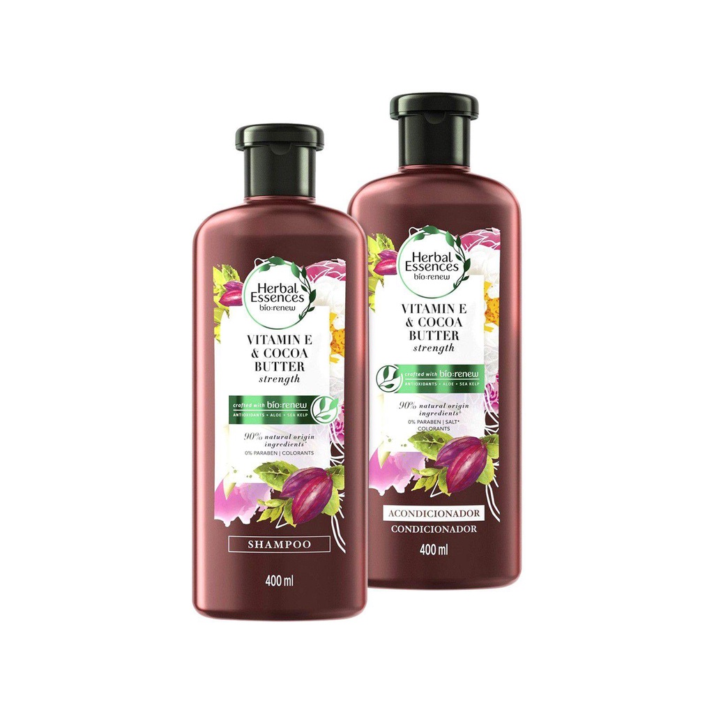 Kit Shampoo e Condicionador Herbal Essences Vitamina E e Manteiga de