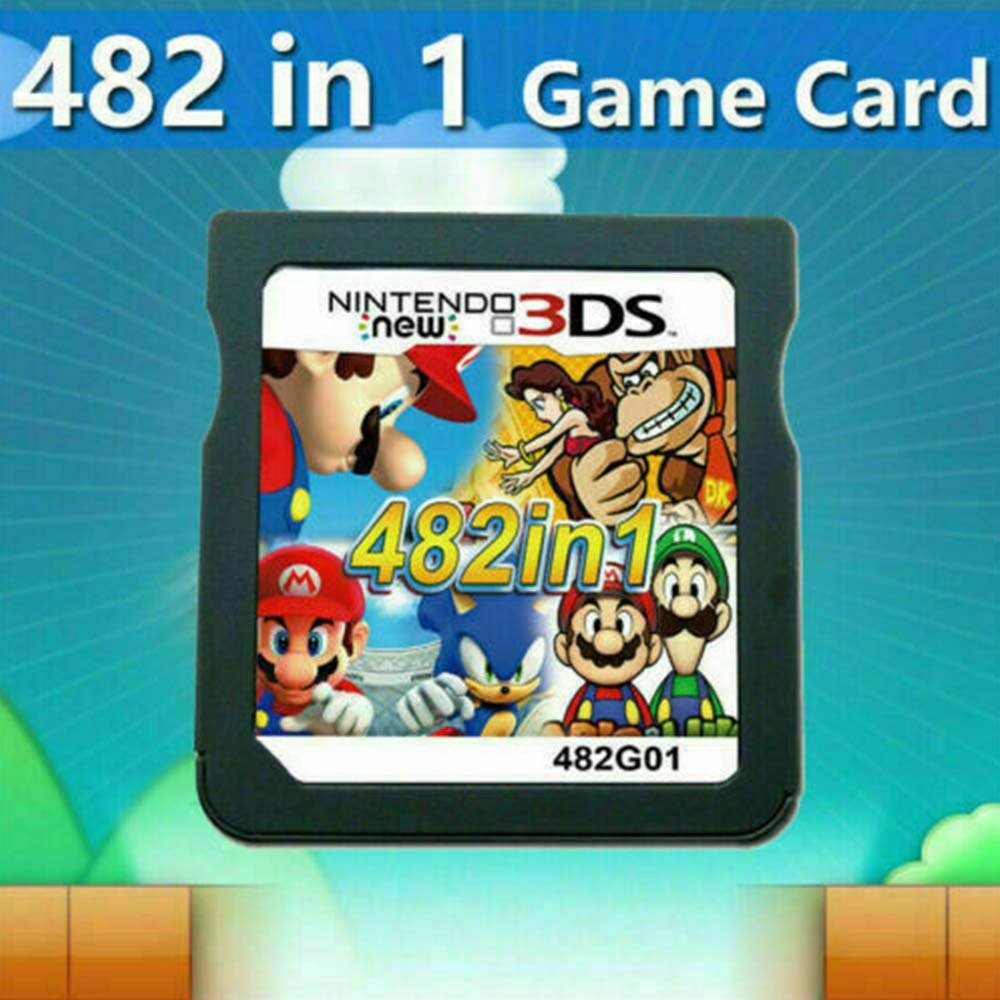 482 in 1 Video Game Cartridge Card For Super Mario Nintendo DS NDSL