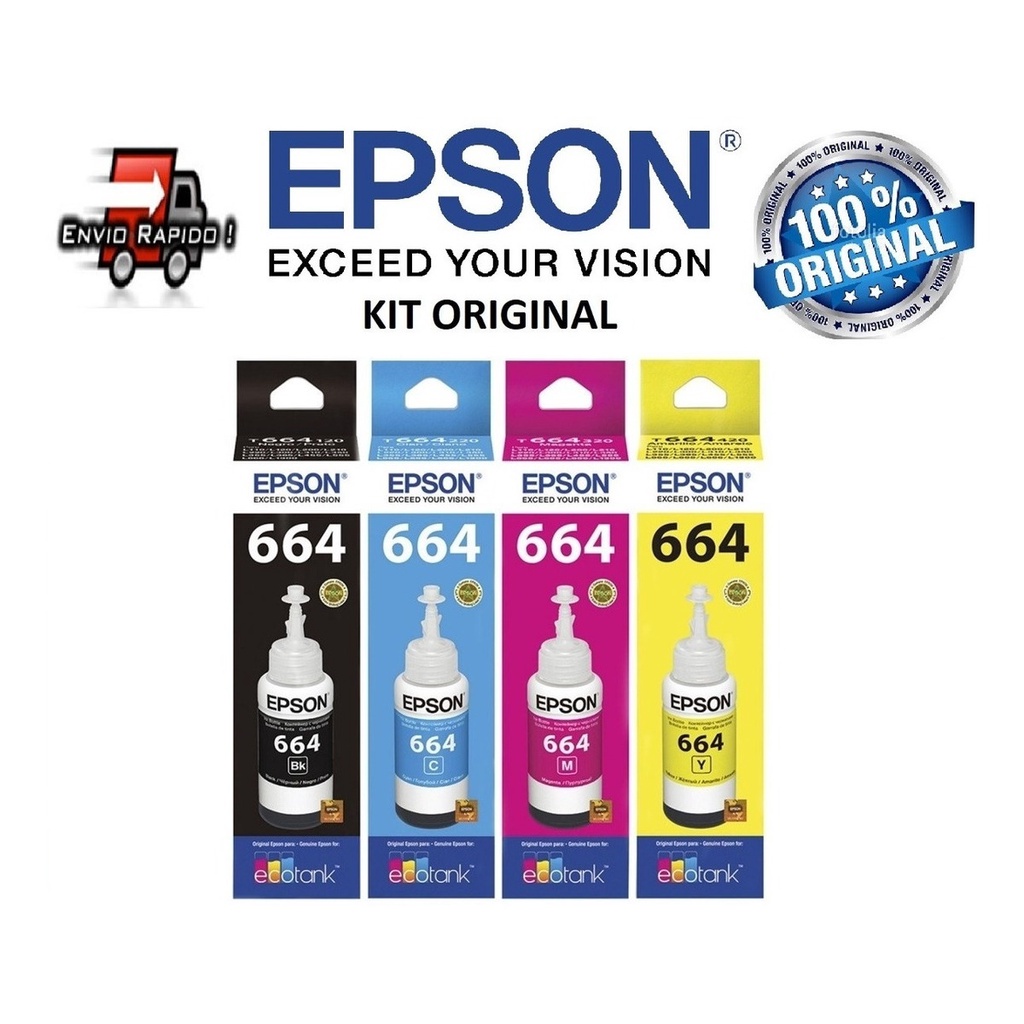 4 Tintas Epson Original L1300 L365 L375 L220 L110 L200 L800 Shopee Brasil