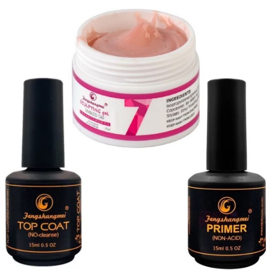 Gel Sculpting Escupidor 15gr Top Coat Primer Fengshangmei Unha Gel