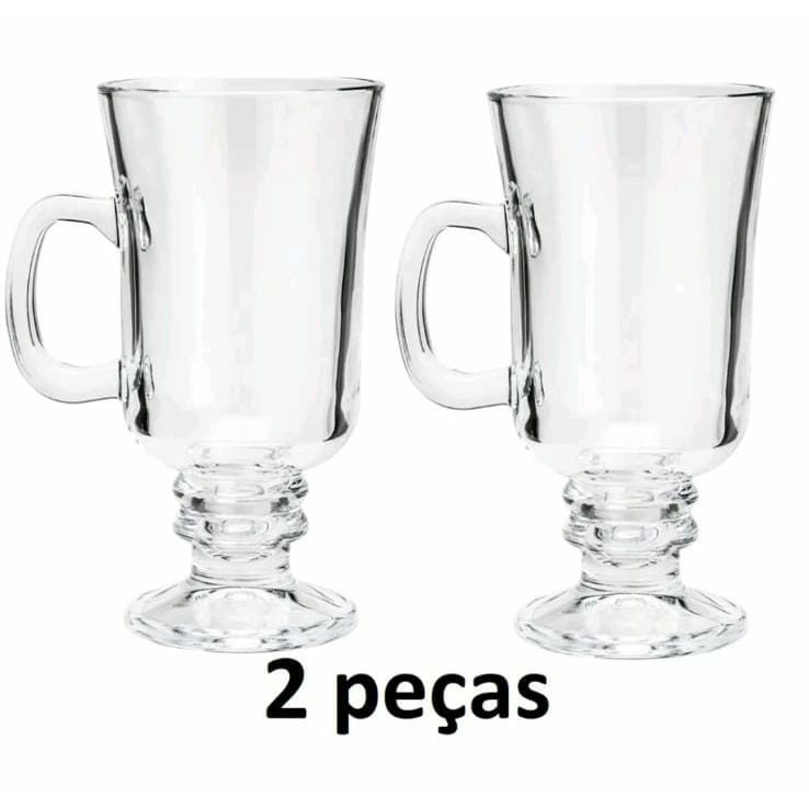 Kit com 2 Taças de Cappuccino Fratelli 230ml Café e Chocolate