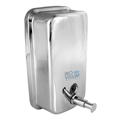 Dispenser Inox Liquido E Alcool Gel C/ Chave 1300 Ml com Visor Shopee