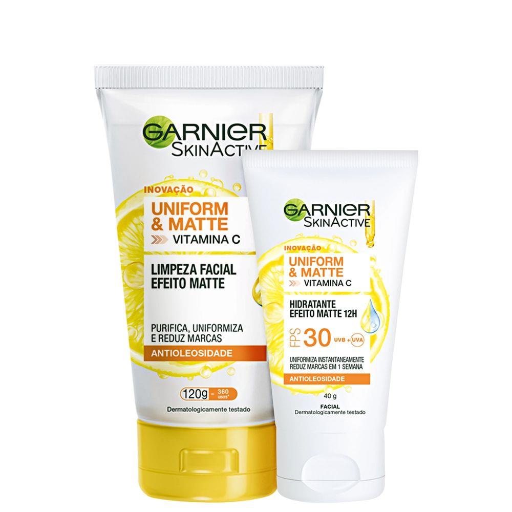 Kit Garnier Skinactive Limpeza Facial 120g + Protetor Solar fps 30